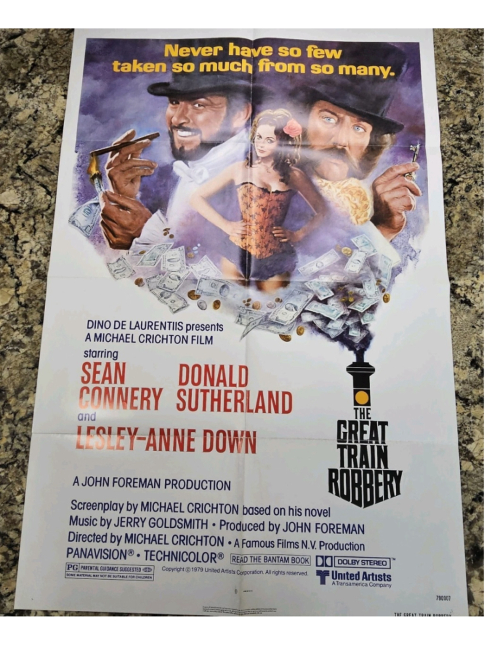 1979 The Great Train Robbery Movie Poster One Sheet Sean Connery NSS 790007...